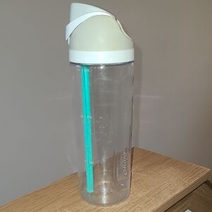 Owala Clear Water Bottle with Teal Straw